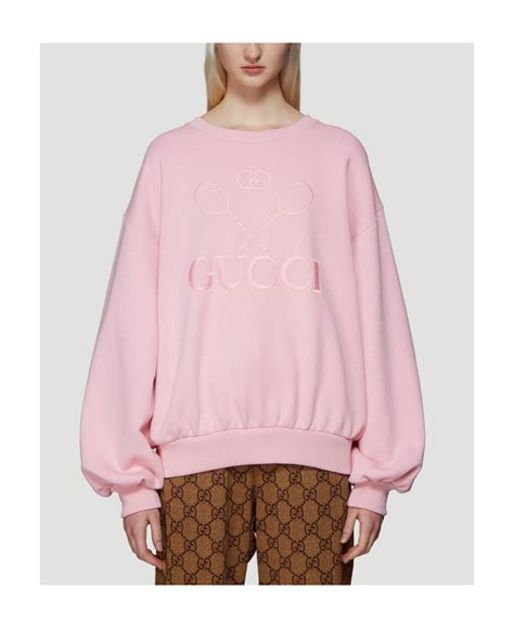 gucci tennis sweatshirt pink|pink gucci hoodie.